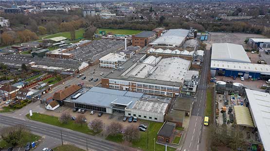 aerial view of Chelmsford facility