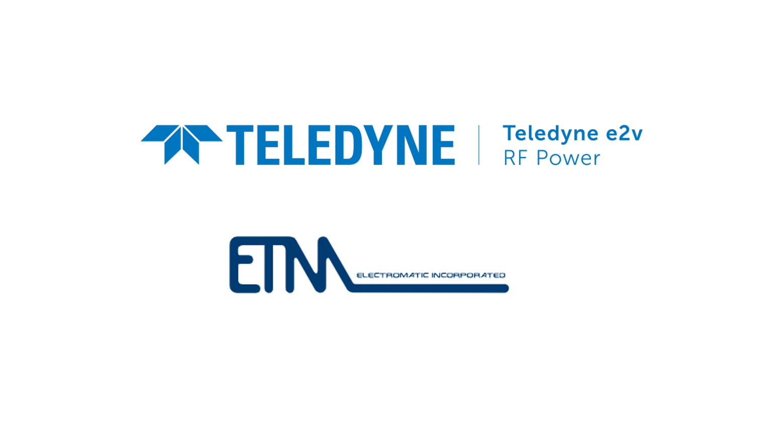 Teledyne e2v RF Power and ETM logos